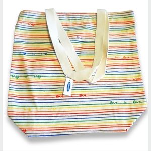 Old Navy Rainbow Stripes Reusable Canvas Tote